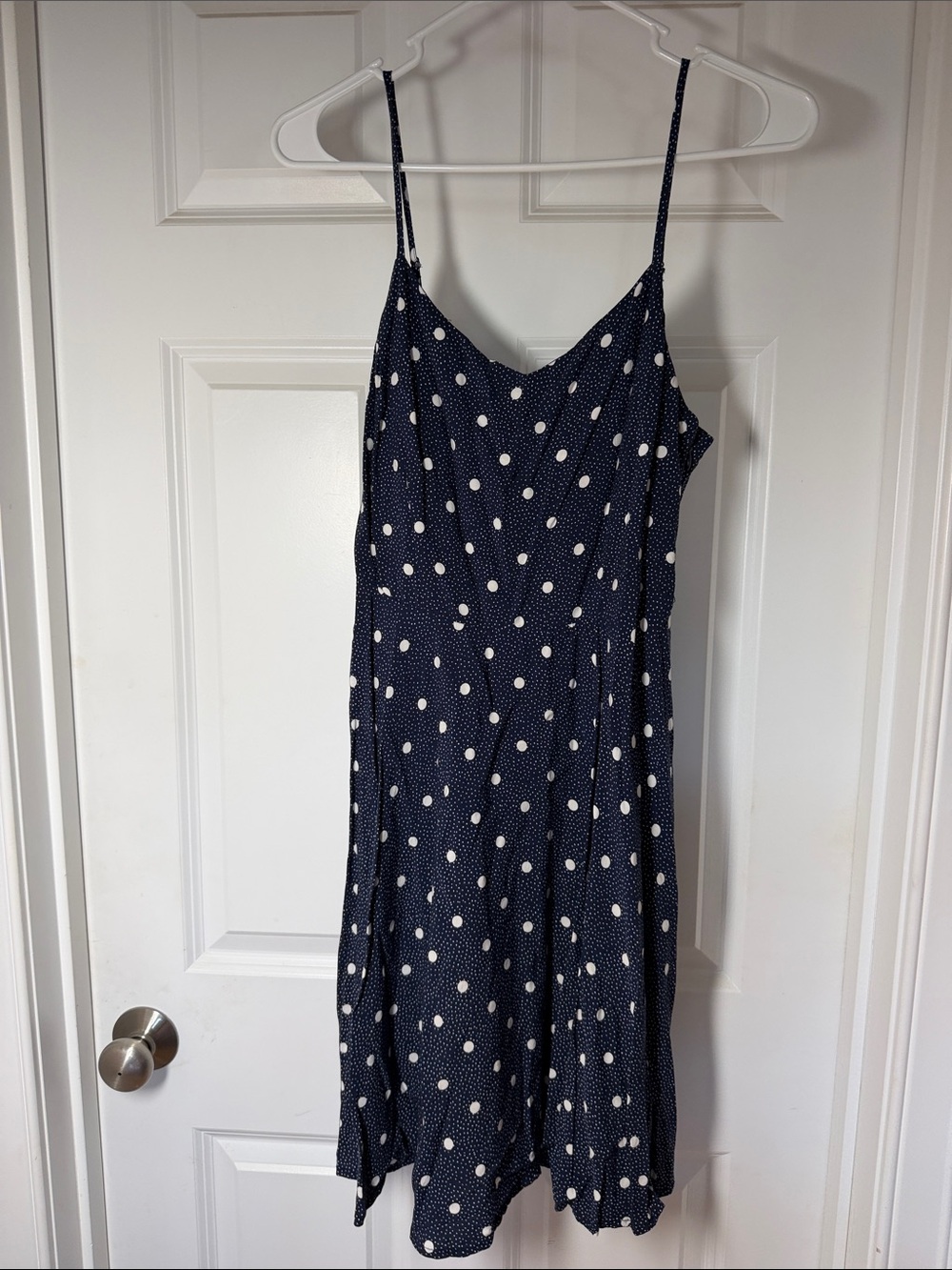 Old Navy Navy Polka Dot Spaghetti Strap Mini Dress - Picture 2 of 7